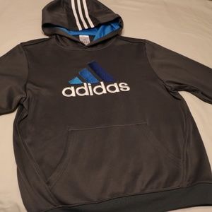 adidas Shirts & Tops - Boys Adidas Hoodie Sweater gray blue Med M adidas Shirts & Tops - Boys Adidas Hoodie Sweater gray blue Med M